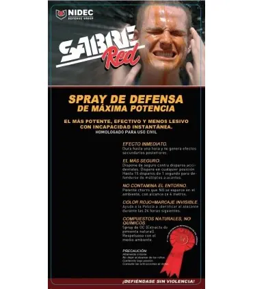 Imagen Spray Defensa Personal Sabre Red 2